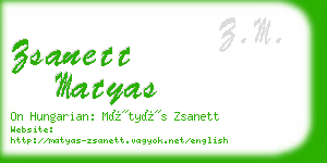 zsanett matyas business card